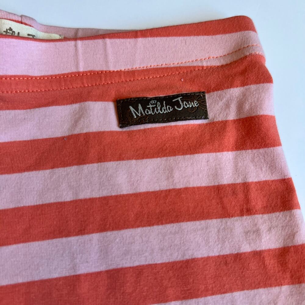 Matilda Jane Licorice Laces Shorties Pink Stripe Ruffle Shorts Girls 8 - Picture 4 of 6